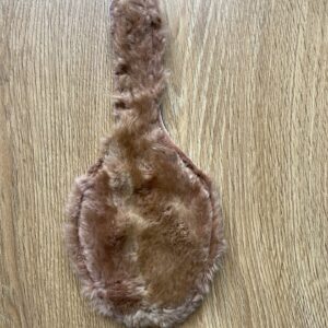 Fur and hair on hide round paddle