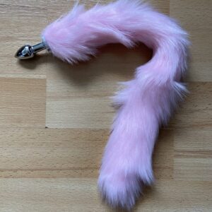 Beginner pink tail anal plug (Extra small plug)