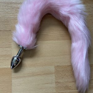 Beginner pink tail anal plug (Small plug)