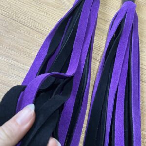 Purple suede poi floggers (pair)