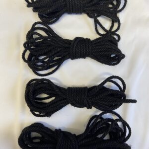 Dyed hemp rope 8m 4 bundles, choose your colour