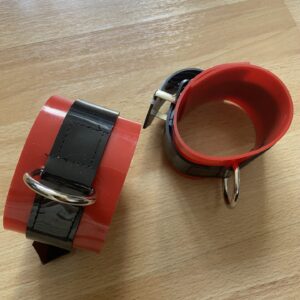 Plastic vegan wrist cuffs